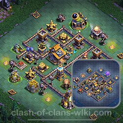 Best Builder Hall Level 10 Anti 3 Stars Base with Link - Copy Design 2024 - BH10, #152