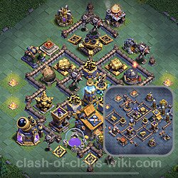 Best Builder Hall Level 10 Anti 2 Stars Base with Link - Copy Design 2024 - BH10, #154
