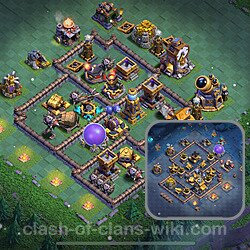 Best Builder Hall Level 10 Anti 3 Stars Base with Link - Copy Design 2024 - BH10, #156