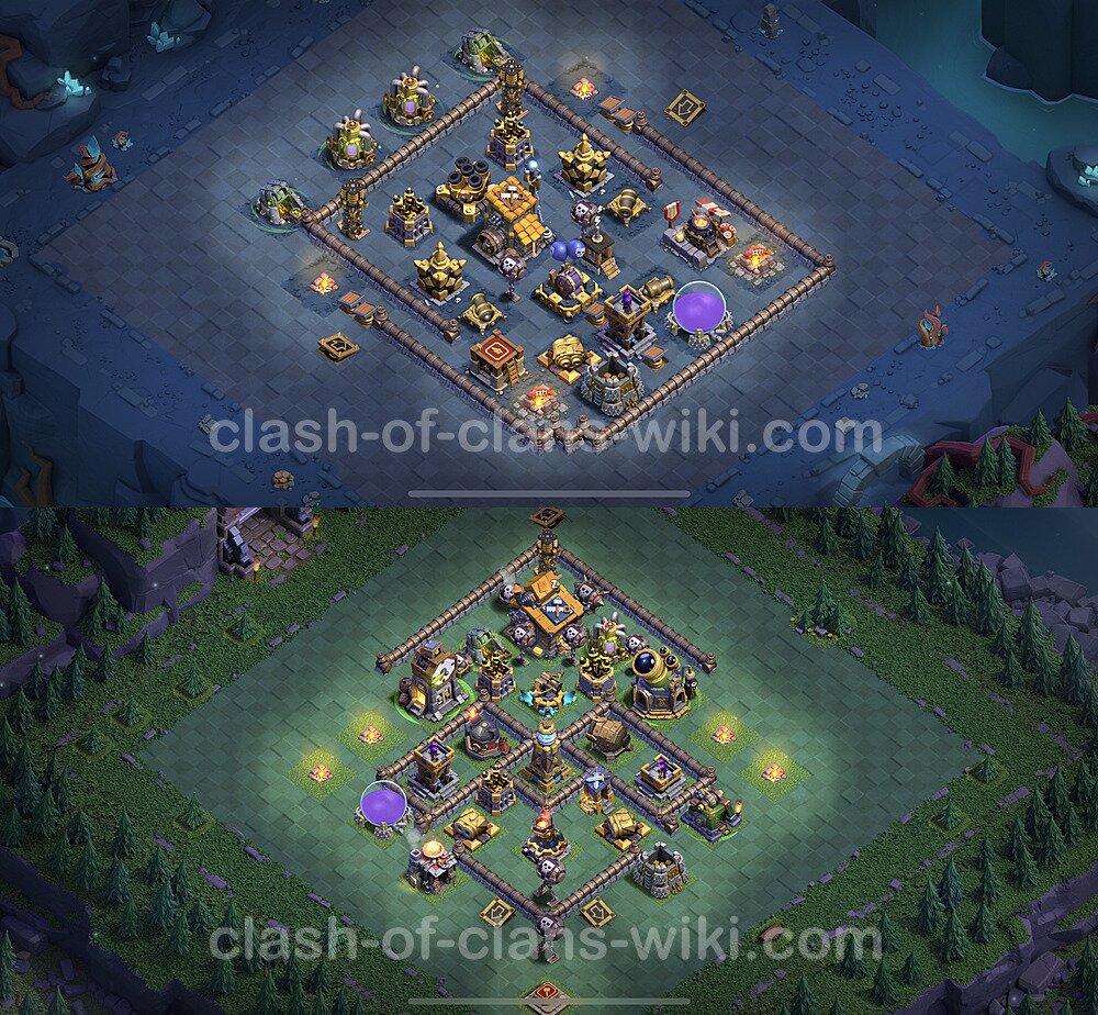 Best Builder Hall Level 10 Anti 3 Stars Base with Link - Copy Design 2023 - BH10, #143