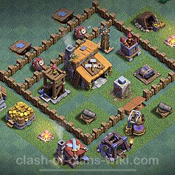 Diseño de aldea con Taller del Constructor nivel 3 - Perfecta COC Clash of Clans Base, #16