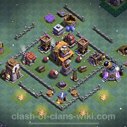 Best Builder Hall Level 4 Anti 3 Stars Base with Link - Copy Design - BH4, #48