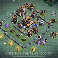 Best Builder Hall Level 4 Max Levels Base with Link - Copy Design - BH4, #49