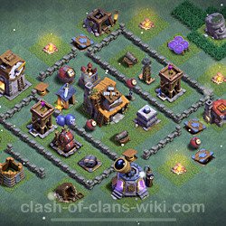 Best Builder Hall Level 4 Anti 2 Stars Base with Link - Copy Design - BH4, #50