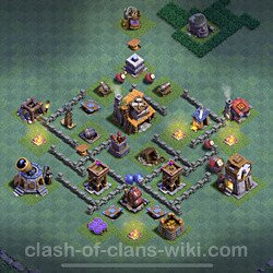 Best Builder Hall Level 4 Anti Everything Base with Link - Copy Design - BH4, #51