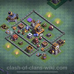 Best Builder Hall Level 4 Anti 3 Stars Base with Link - Copy Design - BH4, #52