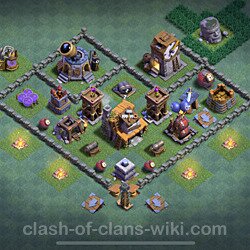 Best Builder Hall Level 4 Anti Everything Base with Link - Copy Design - BH4, #58