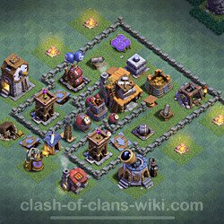 Best Builder Hall Level 4 Anti 3 Stars Base with Link - Copy Design - BH4, #59