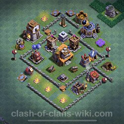 Best Builder Hall Level 4 Anti 2 Stars Base with Link - Copy Design - BH4, #62