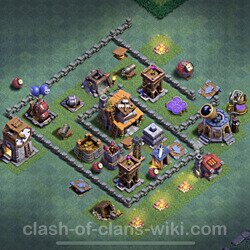 Diseño de aldea con Taller del Constructor nivel 4 Copiar - Perfecta COC Clash of Clans Base + Enlace, #63