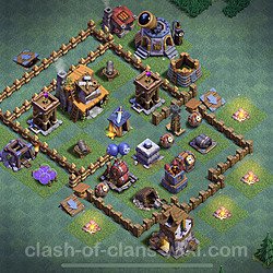 Diseño de aldea con Taller del Constructor nivel 4 Copiar - Perfecta COC Clash of Clans Base + Enlace, #7