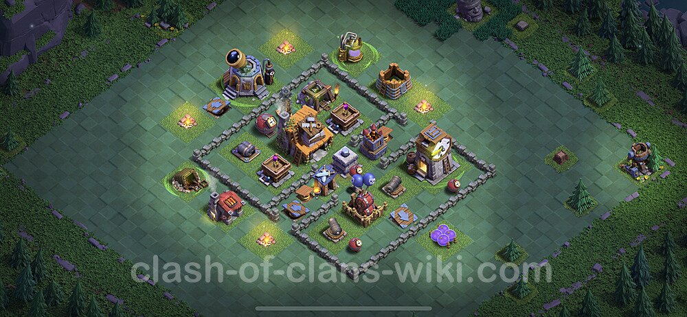 Diseño de aldea con Taller del Constructor nivel 4 Copiar - Perfecta COC Clash of Clans 2023 Base + Enlace, #71