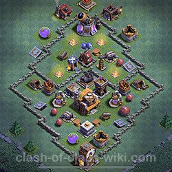 Best Builder Hall Level 5 Anti 3 Stars Base with Link - Copy Design - BH5, #12