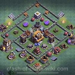 Best Builder Hall Level 5 Anti 3 Stars Base with Link - Copy Design - BH5, #17