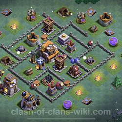 Diseño de aldea con Taller del Constructor nivel 5 Copiar - Perfecta COC Clash of Clans Base + Enlace, #85