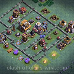 Diseño de aldea con Taller del Constructor nivel 5 Copiar - Perfecta COC Clash of Clans Base + Enlace, #86