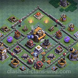 Best Builder Hall Level 5 Anti 2 Stars Base with Link - Copy Design - BH5, #91