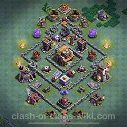 Best Builder Hall Level 5 Anti 3 Stars Base with Link - Copy Design - BH5, #93