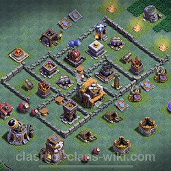 Diseño de aldea con Taller del Constructor nivel 5 Copiar - Perfecta COC Clash of Clans Base + Enlace, #96