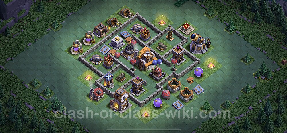Diseño de aldea con Taller del Constructor nivel 5 Copiar - Perfecta COC Clash of Clans 2023 Base + Enlace, #116