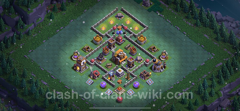 Best Builder Hall Level 5 Anti 2 Stars Base with Link - Copy Design 2024 - BH5, #118
