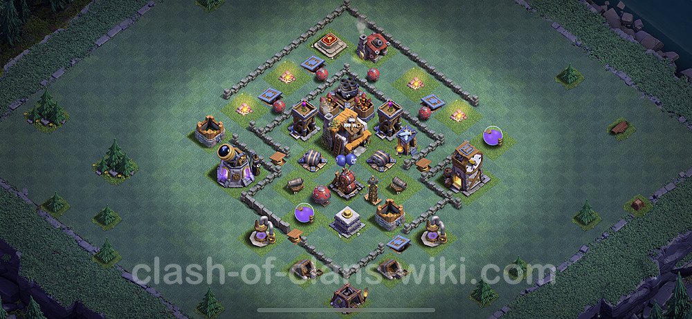Unbeatable Builder Hall Level 5 Base with Link - Copy Design - BH5, #18