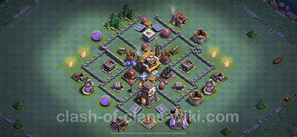 Best Builder Hall Level 5 Anti 2 Stars Base with Link - Copy Design - BH5, #20