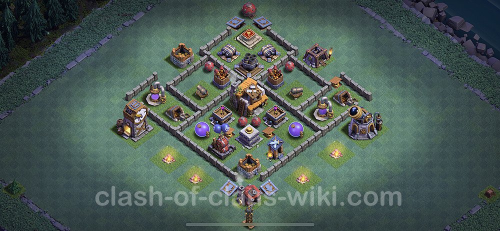 Best Builder Hall Level 5 Max Levels Base with Link - Copy Design - BH5, #32
