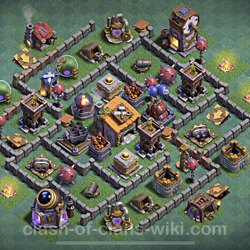 Unbeatable Builder Hall Level 6 Base with Link - Copy Design - BH6, #70