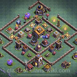 Best Builder Hall Level 6 Anti 3 Stars Base with Link - Copy Design - BH6, #72