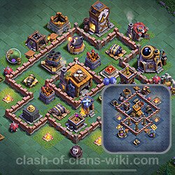 Best Builder Hall Level 7 Anti 2 Stars Base with Link - Copy Design 2024 - BH7, #162