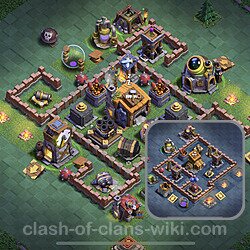 Best Builder Hall Level 7 Anti 3 Stars Base with Link - Copy Design 2023 - BH7, #48