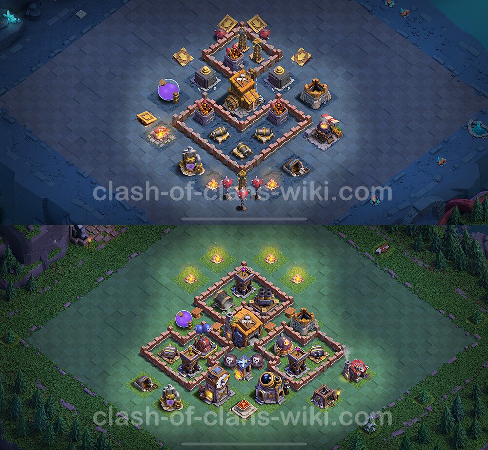 Best Builder Hall Level 7 Anti Everything Base with Link - Copy Design 2024 - BH7, #158