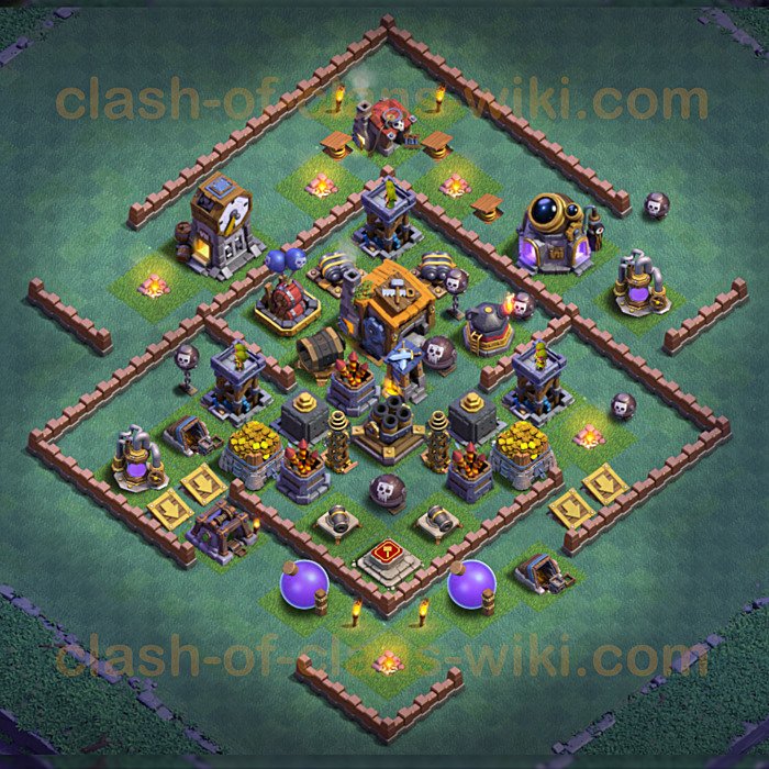 Builder Hall Level 7 base (layout) for Clash of Clans (Variant 2)