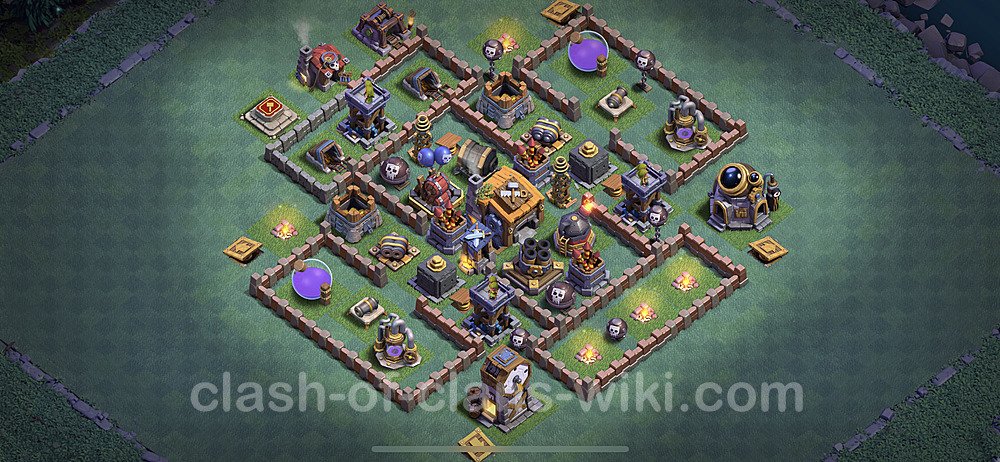 Diseño de aldea con Taller del Constructor nivel 7 Copiar - Perfecta COC Clash of Clans Base + Enlace, #27