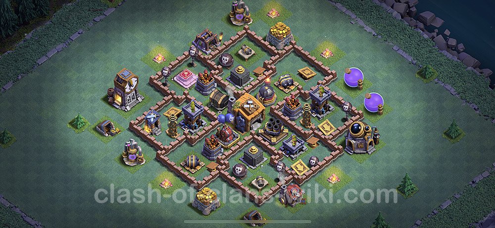 Best Builder Hall Level 7 Anti 2 Stars Base with Link - Copy Design - BH7, #33