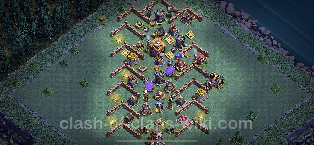 Best Builder Hall Level 7 Max Levels Base with Link - Copy Design - BH7, #34