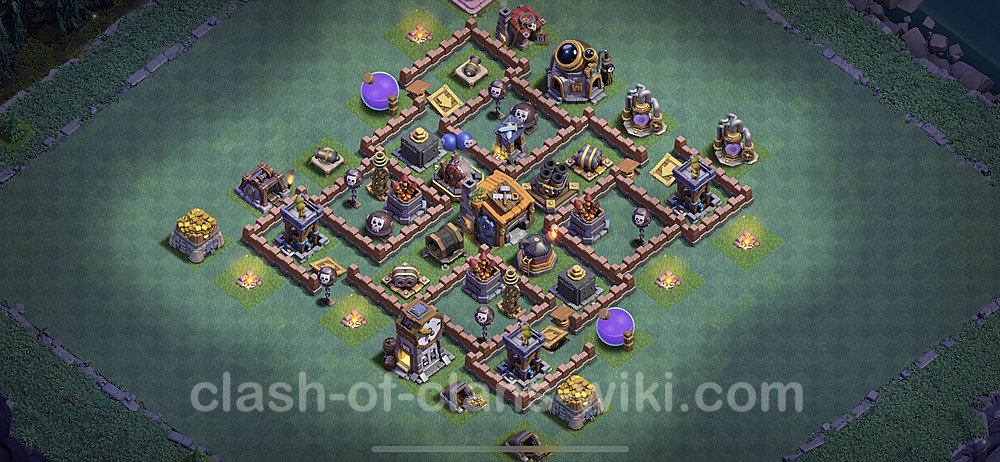 Unbeatable Builder Hall Level 7 Base with Link - Copy Design - BH7, #37