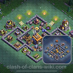 Best Builder Hall Level 8 Anti 2 Stars Base with Link - Copy Design 2024 - BH8, #64