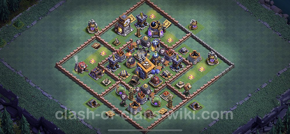 Best Builder Hall Level 8 Anti 2 Stars Base with Link - Copy Design - BH8, #13