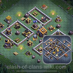 Best Builder Hall Level 9 Anti 3 Stars Base with Link - Copy Design 2023 - BH9, #141