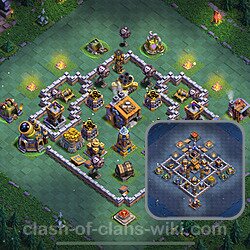 Best Builder Hall Level 9 Anti Everything Base with Link - Copy Design 2024 - BH9, #144
