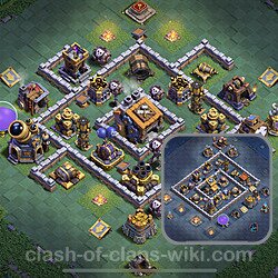 Best Builder Hall Level 9 Anti 3 Stars Base with Link - Copy Design 2023 - BH9, #66