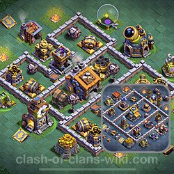 Best Builder Hall Level 9 Anti Everything Base with Link - Copy Design 2023 - BH9, #67
