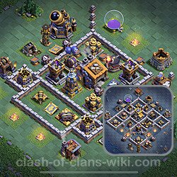 Best Builder Hall Level 9 Anti 3 Stars Base with Link - Copy Design 2023 - BH9, #69