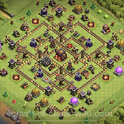Base plan (layout), Town Hall Level 10 for trophies (defense) (#1020)