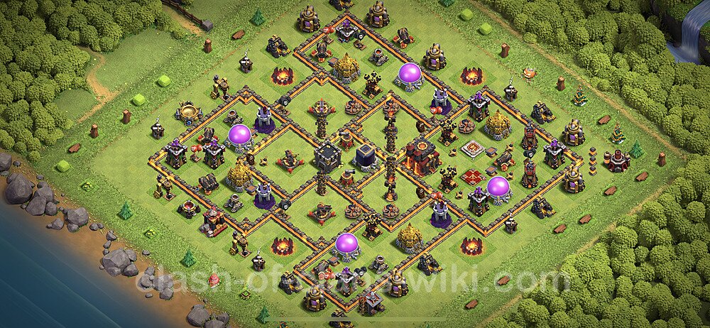 Full Upgrade TH10 Base Plan with Link, Anti Everything, Copy Town Hall 10 Max Levels Design 2023, #1284