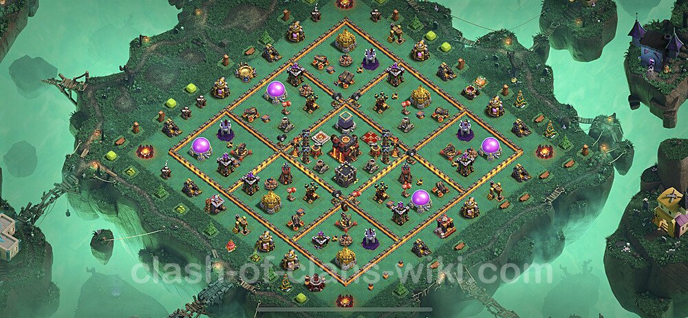 Anti Everything TH10 Base Plan with Link, Hybrid, Copy Town Hall 10 Design 2023, #276