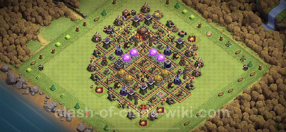 TH10 Anti 3 Stars Base Plan with Link, Anti Everything, Copy Town Hall 10 Base Design, #774