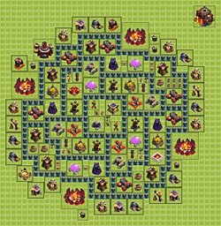 Base plan (layout), Town Hall Level 10 for farming (#10)